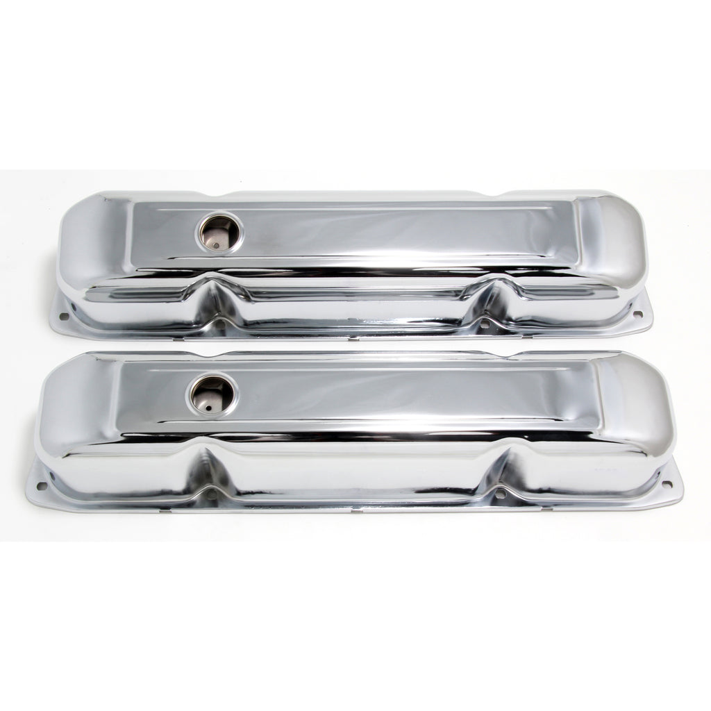 Traditional-Design-Valve-Covers;-Short;-Chrysler-383,-426,-440-Chrome