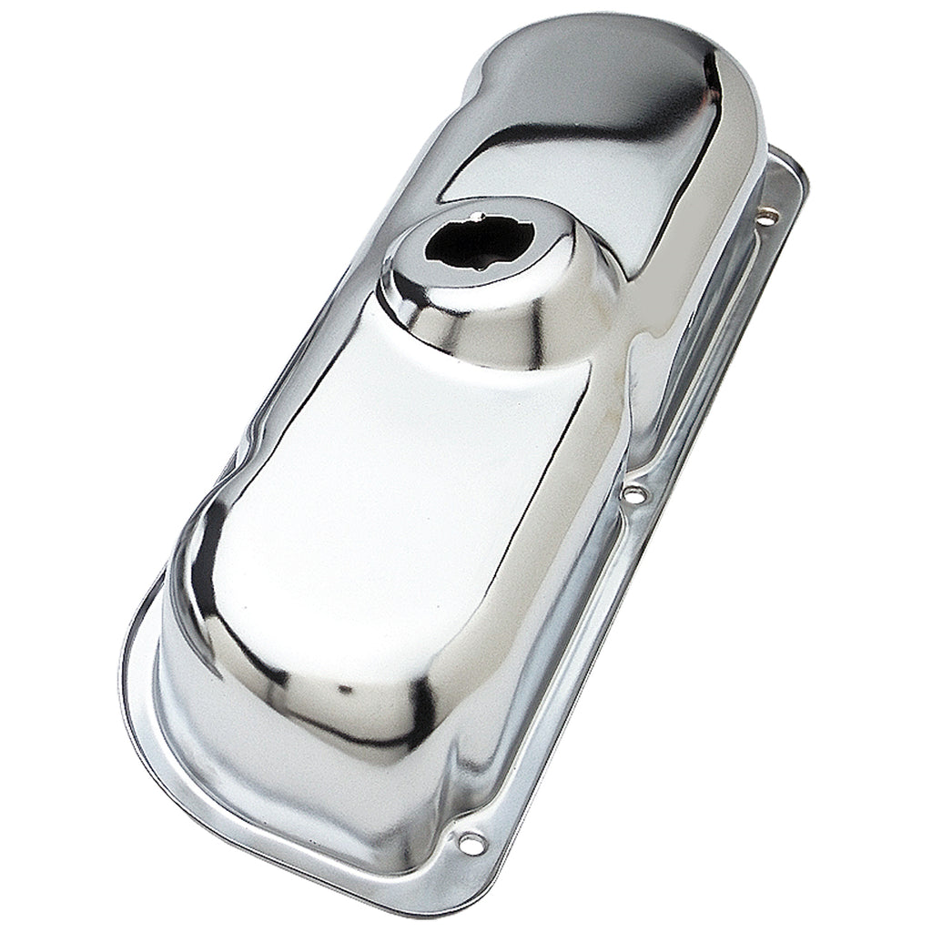 Traditional-Design-Valve-Covers;-Stock;-1982-1986-Ford-3.8L-V6-Chrome