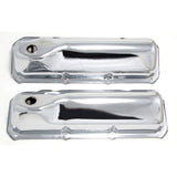 Trans-Dapt 9295 TRADITIONAL Design Valve Covers; STOCK; FORD 351C, 351M, 400M, BOSS 302-CHROME