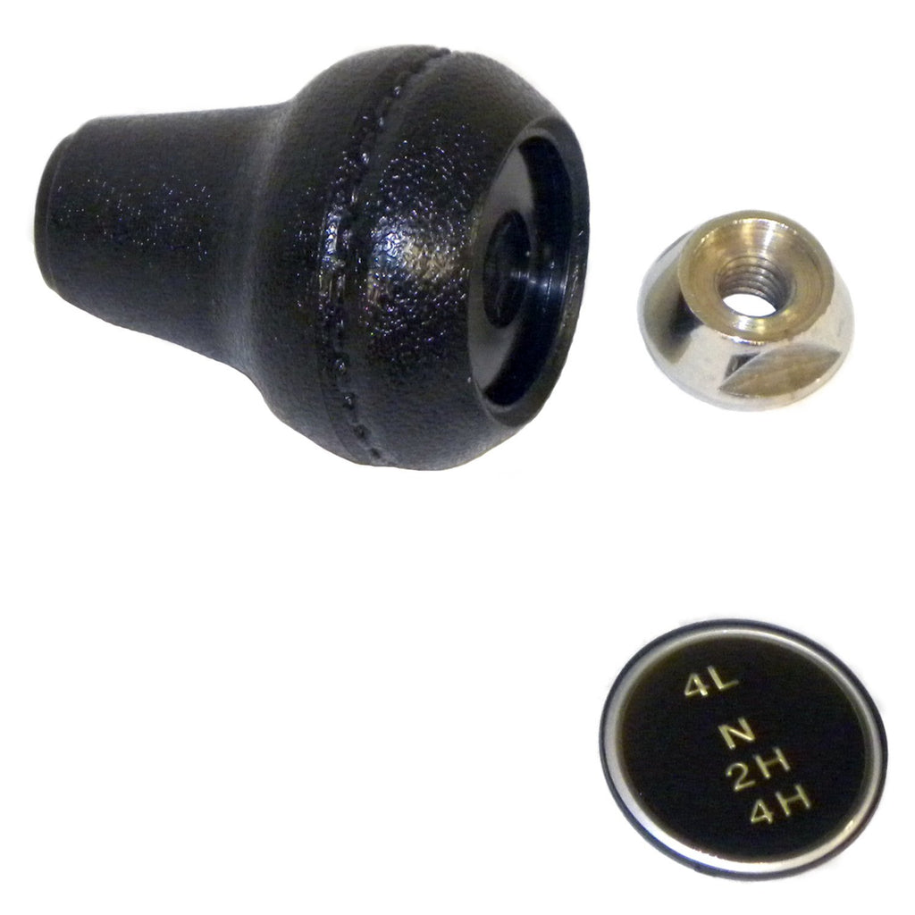Transfer-Case-Shift-Knob-Kit,-Black,Silver,-W-Dana-300-Transfer-Case
