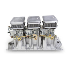 Load image into Gallery viewer, Tri-Power-3X2-Sbc-Intake-And-Shiny-Carbs-Kit