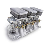 Holley 300-522SA Tri-Power 3X2 SBC INTAKE AND SHINY CARBS KIT