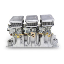 Load image into Gallery viewer, Tri-Power-3X2-Sbc-Intake-And-Shiny-Carbs-Kit