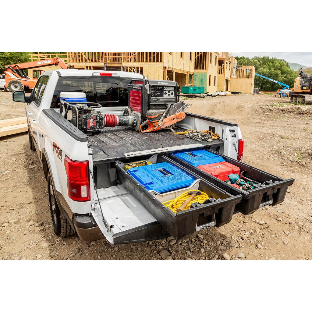 Truck-Bed-Organizer-21-Pres-Ford-F150-Aluminum-5-Ft-6-Inch-W-Pro-Power-Onboard-Decked