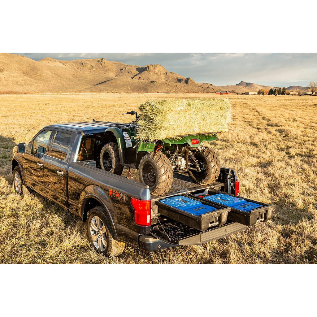 Truck-Bed-Organizer-21-Pres-Ford-F150-Aluminum-5-Ft-6-Inch-W-Pro-Power-Onboard-Decked