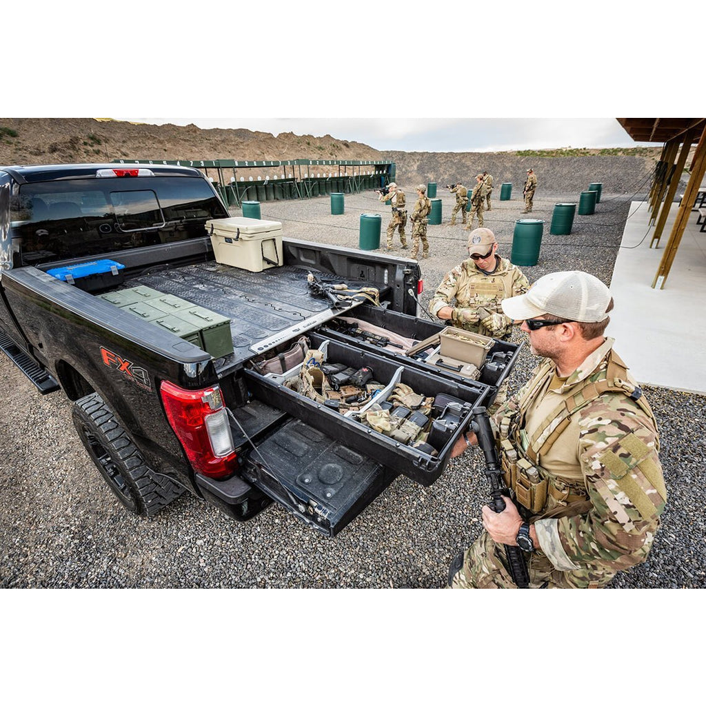 Truck-Bed-Organizer-21-Pres-Ford-F150-Aluminum-5-Ft-6-Inch-W-Pro-Power-Onboard-Decked