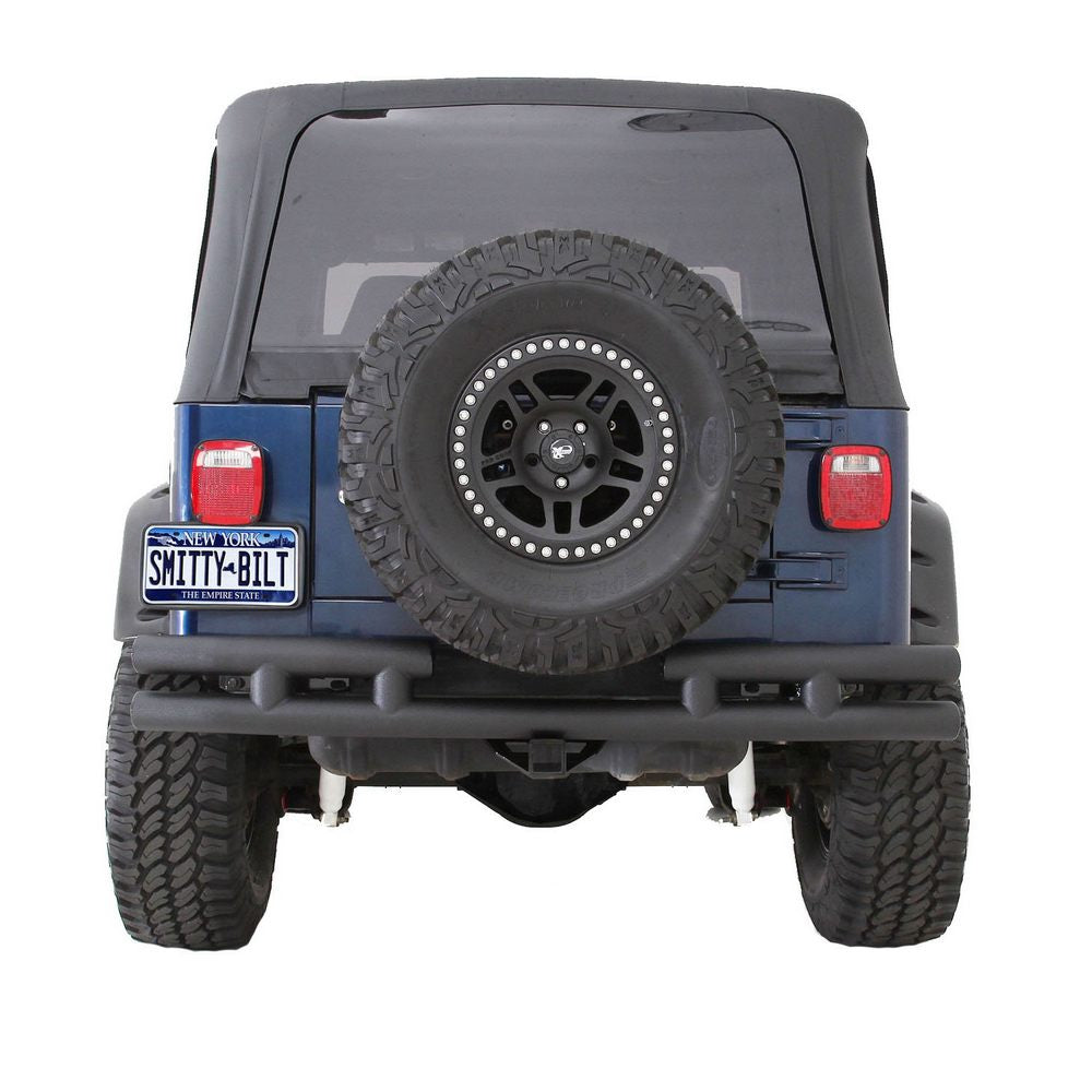 Tubular-Bumper---Rear-WHitch---Gloss-Black