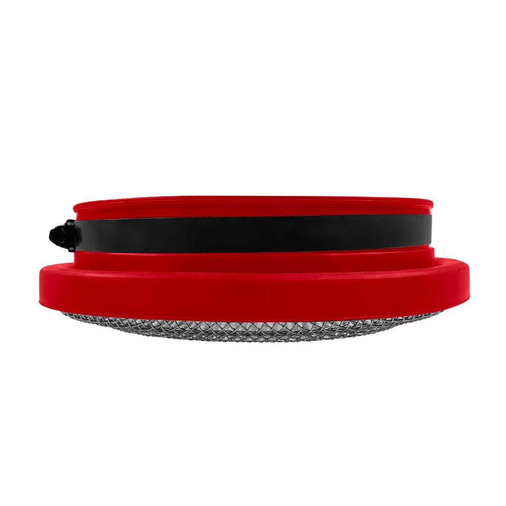 Turbo-Screen-5.0-Inch-Red-Stainless-Steel-Mesh-WStainless-Steel-ClampsB