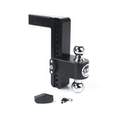 Weigh Safe CTB10-2 -CER-BLA Cerakoted 180 Hitch w/ Chrome Tow Balls - 10