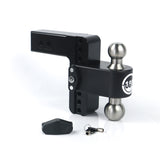 Weigh Safe LTB6-2.5-CER-BLA Cerakoted 180 Hitch w/ SS Tow Balls 6
