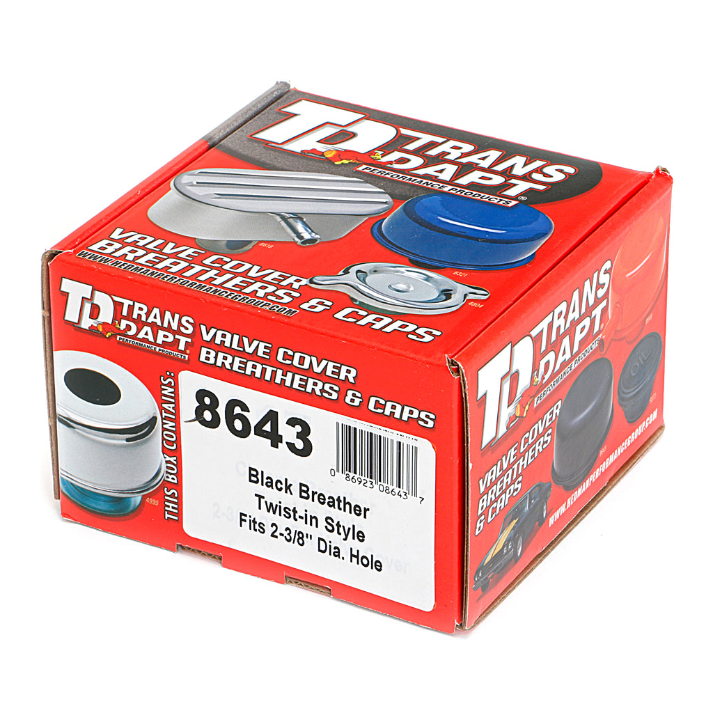 Twist-In-Style-Breather-Cap;-2-34-In.-Diameter--Asphalt-Black-Powder-Coated