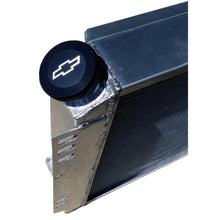 Load image into Gallery viewer, Twist-On-Radiator-Cap;-Chevrolet-Bowtie-Emblem;-Black-Anodized-Billet-Aluminum