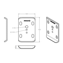 Load image into Gallery viewer, U-Bolt-Plate,-14-Thick-With-5.5-X-7.5-Hole-Spacing.