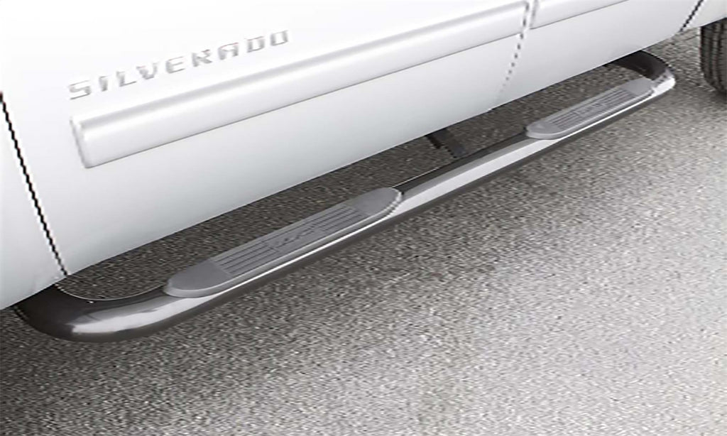 Lund 23278379 4 Inch Oval Bent Nerf Bar for Select Chevrolet Silverado 1500, Chevrolet Silverado Classic, Chevrolet Silverado 2500, Chevrolet Silverado HD, Chevrolet Silverado HD Classic, Chevrolet Silverado 3500, Chevrolet Silverado Classic, Chevrolet