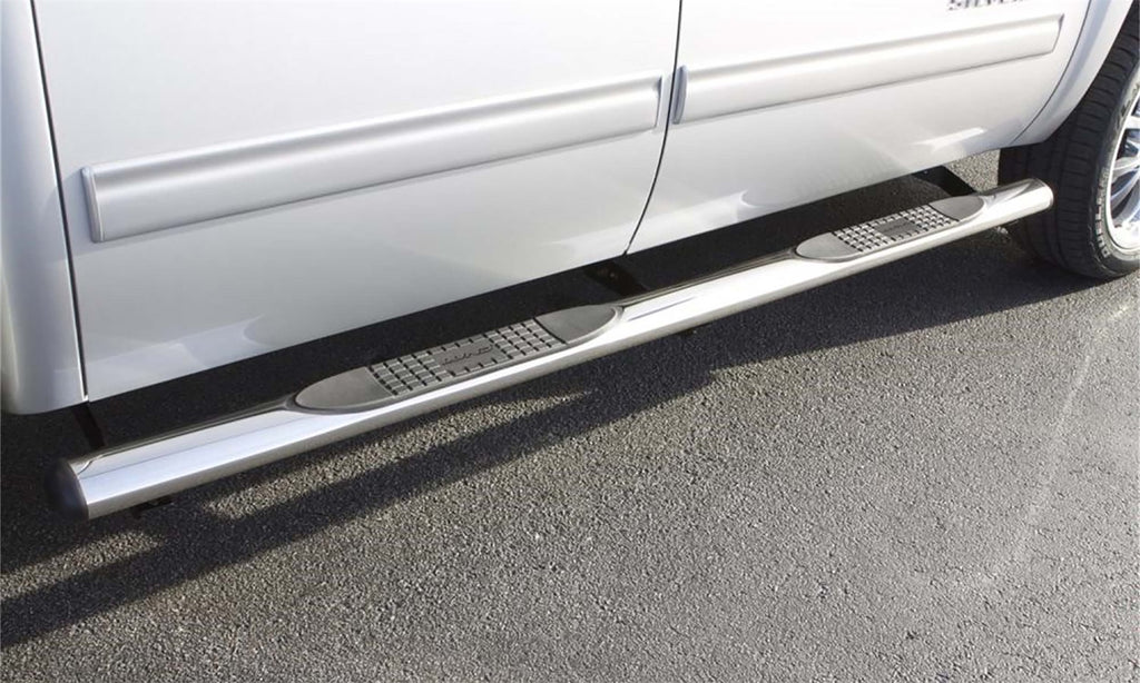 Lund 23589173 4 Inch Oval Straight Nerf Bar for Select Chevrolet Silverado 1500, Chevrolet Silverado LTD, Chevrolet Silverado HD, Chevrolet Silverado HD, GMC Sierra 1500, GMC Sierra Limited, GMC Sierra HD, GMC Sierra HD