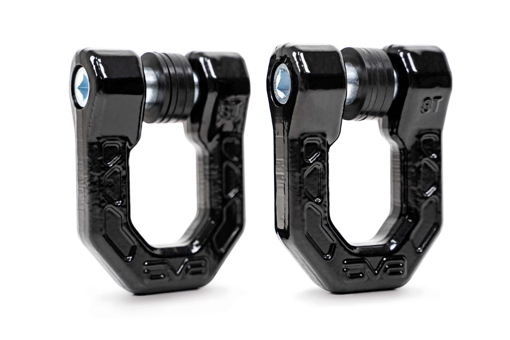DV8 Offroad UNSK-01BL Black DV8 Elite Series D-Rings (Pair)