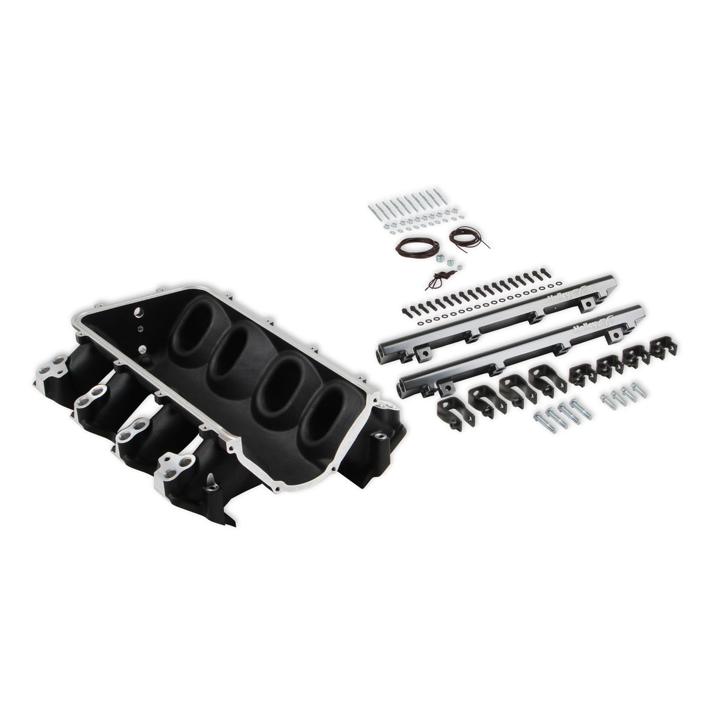 Ultra-Lo-Ram-Manifold-Base-And-Fuel-Rails-Dual-Fuel-Injector-Gm-Ls3L93