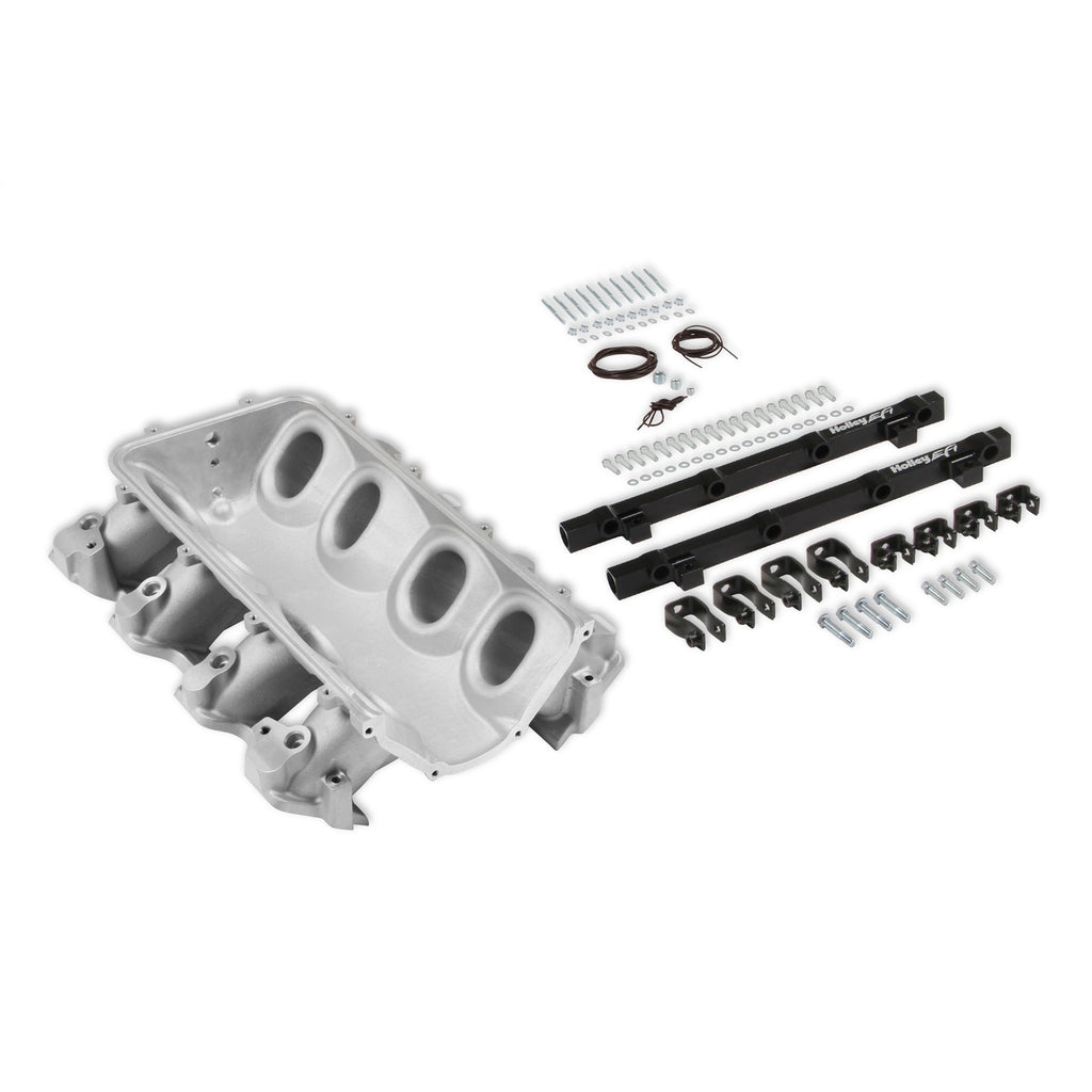 Ultra-Lo-Ram-Manifold-Base-And-Fuel-Rails-Single-Fuel-Injector-Gm-Ls3L92