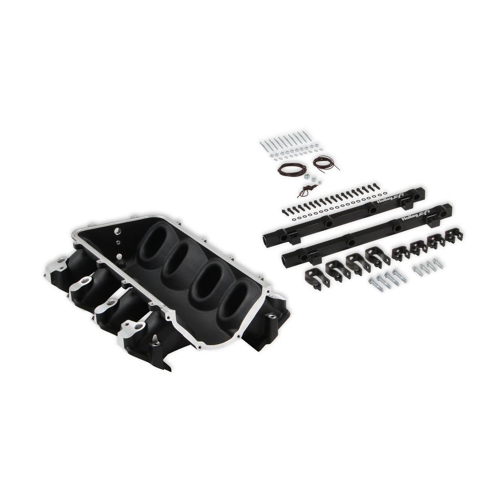 Ultra-Lo-Ram-Manifold-Base-And-Fuel-Rails-Single-Fuel-Injector-Gm-Ls3L93