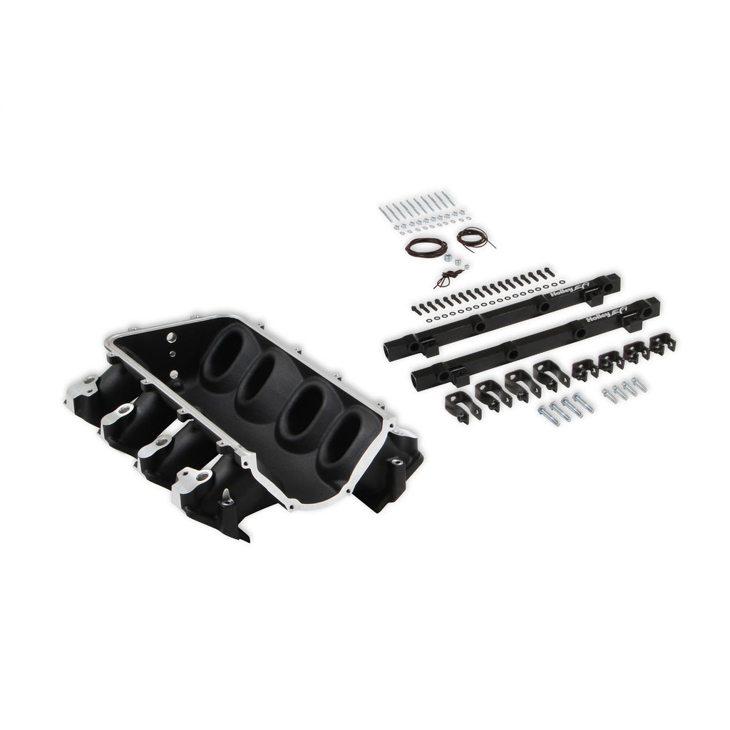 Ultra-Lo-Ram-Manifold-Base-And-Fuel-Rails-Single-Fuel-Injector-Gm-Ls3L93