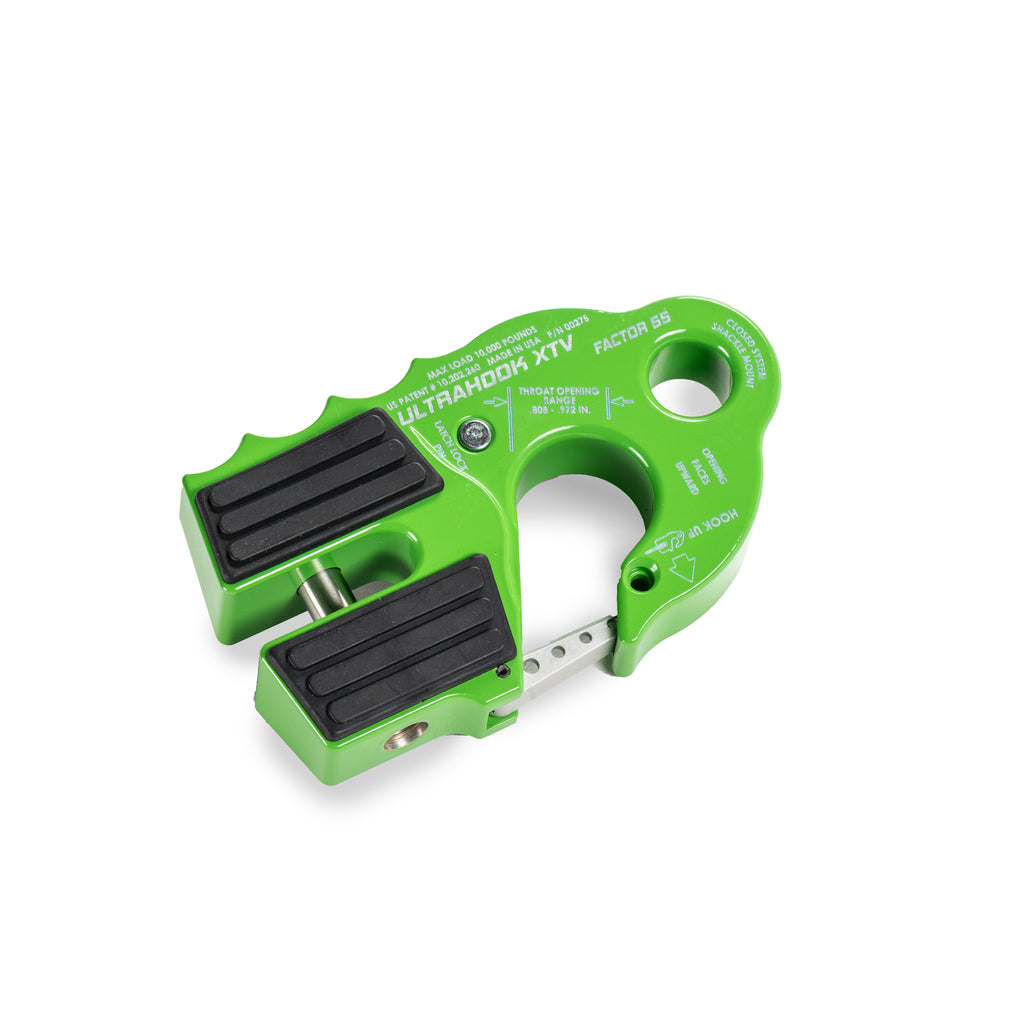 Ultrahook-Xtv-Winch-Hook-With-Shackle-Mount-Green