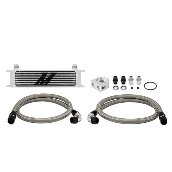 Universal-10-Row-Oil-Cooler-Kit-(Metal-Braided-Lines)