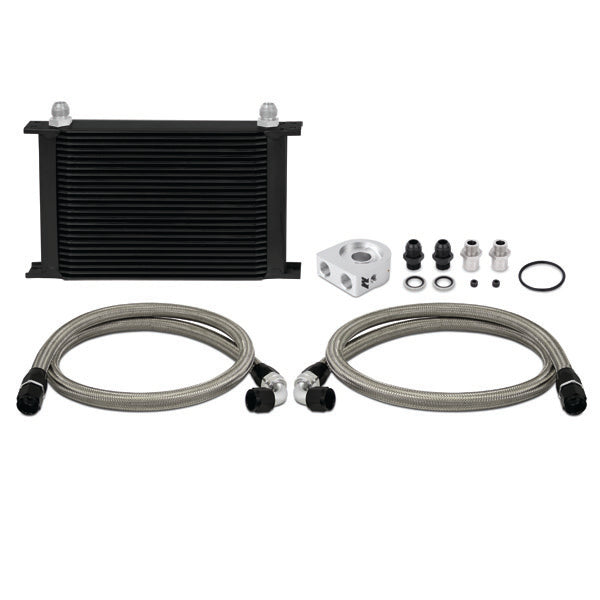 Universal-10-Row-Oil-Cooler-Kit-(Metal-Braided-Lines)