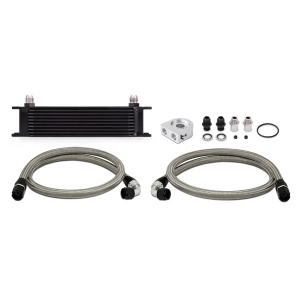 Universal-10-Row-Oil-Cooler-Kit-(Metal-Braided-Lines)