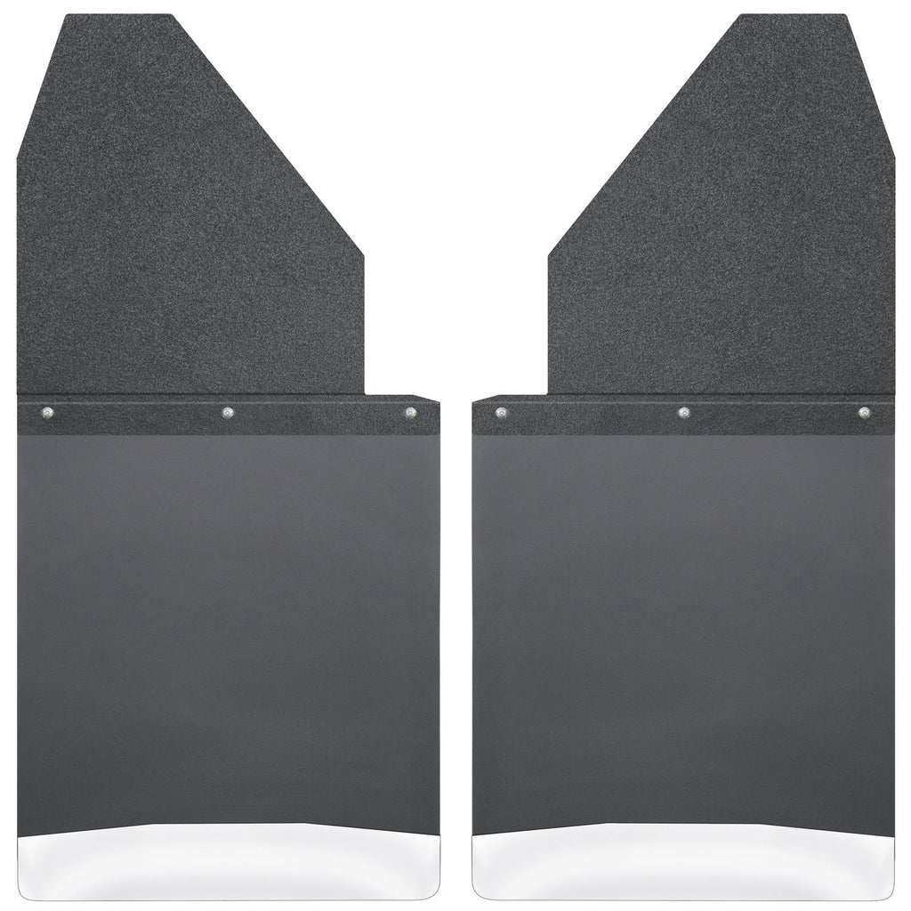 Universal-14In-W-Black-Top-Stainless-Steel-Weight-Kick-Back-Mud-Flaps
