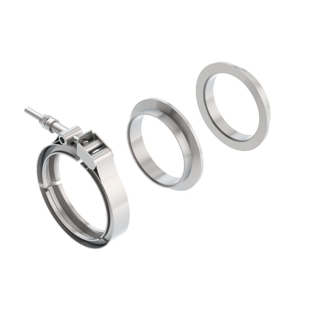 Universal-3In-Stainless-Steel-3Pc-V-Band-Clamp-W-Male-And-Female-Flanges
