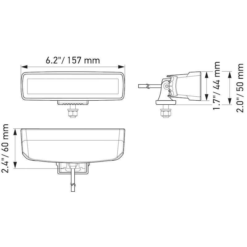 Universal-Black-Magic-6-L.E.D.-Mini-Light-Bar---Spot-Beam