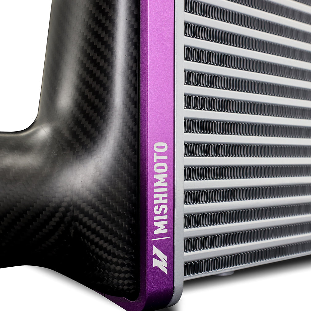 Universal-Carbon-Fiber-Intercooler---Gloss-Tanks---525Mm-Gold-Core---S-Flow---R-V-Band