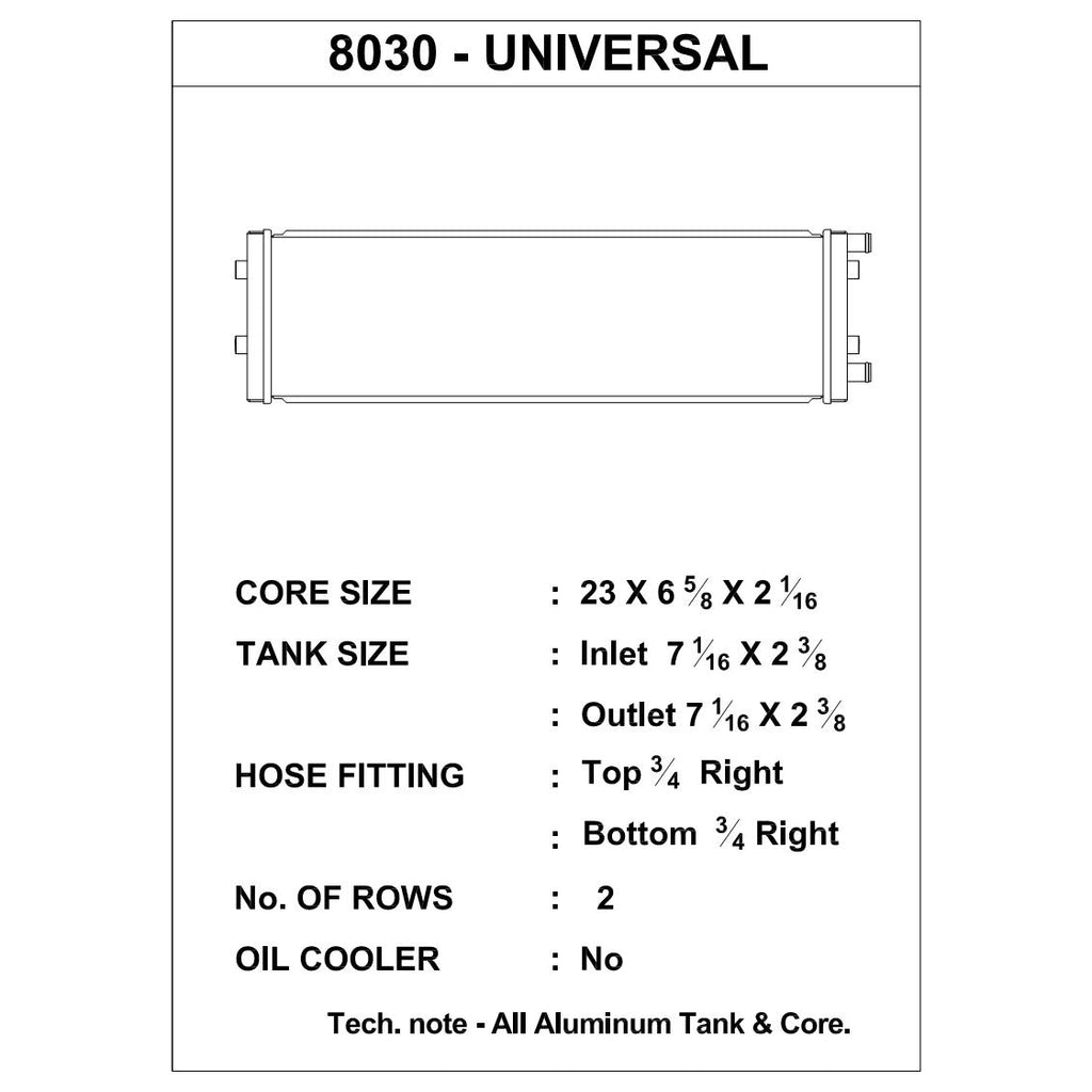 Universal-Dualpass-Heat-Exchanger-34-Slipon-Connections25ftl-X-7.25Fth-X-2.