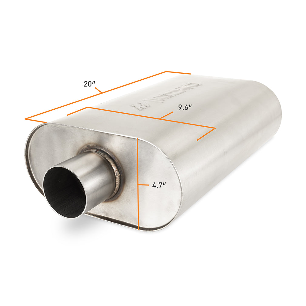 Universal-Muffler-With-2.5In-Center-InletOutlet---Brushed