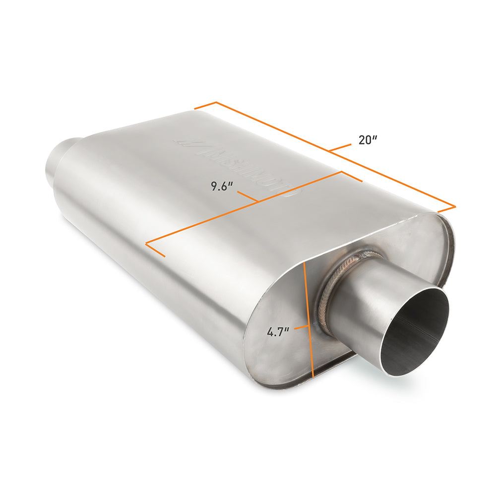 Universal-Muffler-With-3.0In-Offset-InletOutlet---Brushed