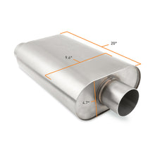 Load image into Gallery viewer, Universal-Muffler-With-3.0In-Offset-InletOutlet---Brushed