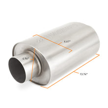 Load image into Gallery viewer, Universal-Resonator-With-3In-InletOutlet---Brushed