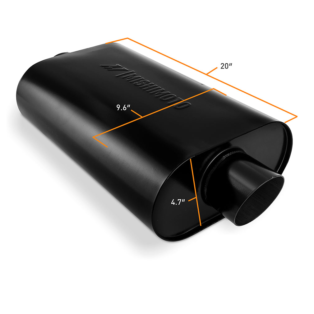 Universal-Stainless-Steel-Exhaust-Muffler,-3-Inch,-Angle-Tip,-Black