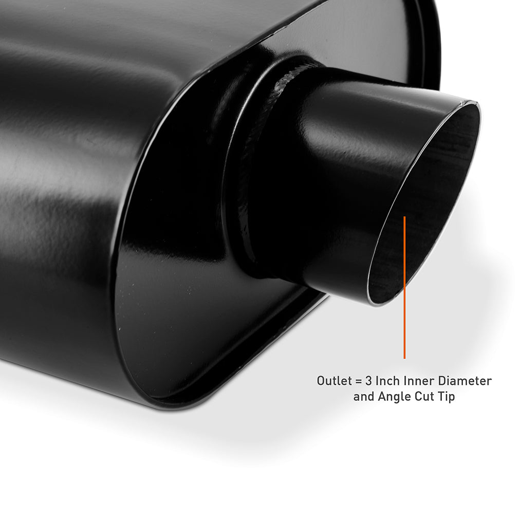 Universal-Stainless-Steel-Exhaust-Muffler,-3-Inch,-Angle-Tip,-Black
