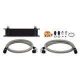 Mishimoto MMOC-UTBK Universal Thermostatic 10 Row Oil Cooler Kit, Black