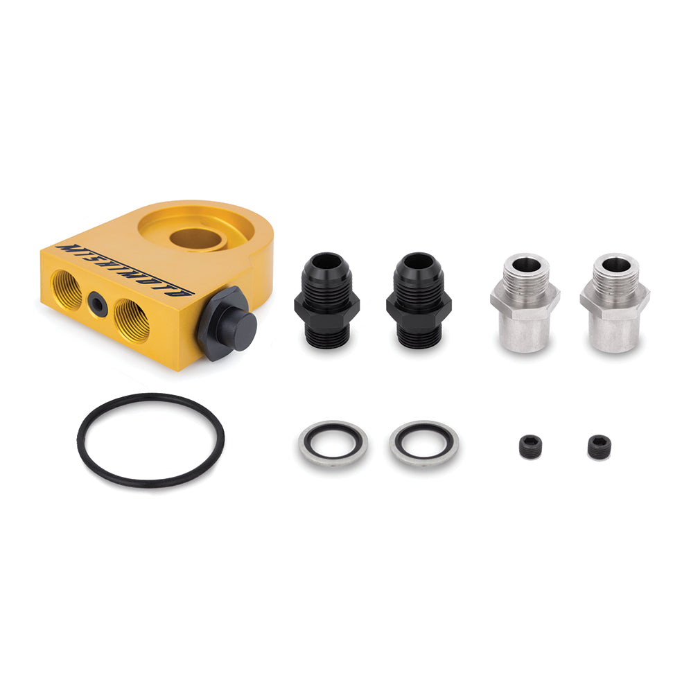 Universal-Thermostatic-Oil-Cooler-Kit-16-Row-Black