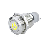 Oracle Lighting 2050-006 Pre-Wired Power Symbol Momentary Flush Mount LED Switch, Yellow