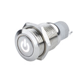Oracle Lighting 2050-001 Pre-Wired Power Symbol Momentary Flush Mount LED Switch, White