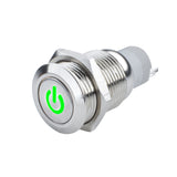 Oracle Lighting 2050-004 Pre-Wired Power Symbol Momentary Flush Mount LED Switch, Green