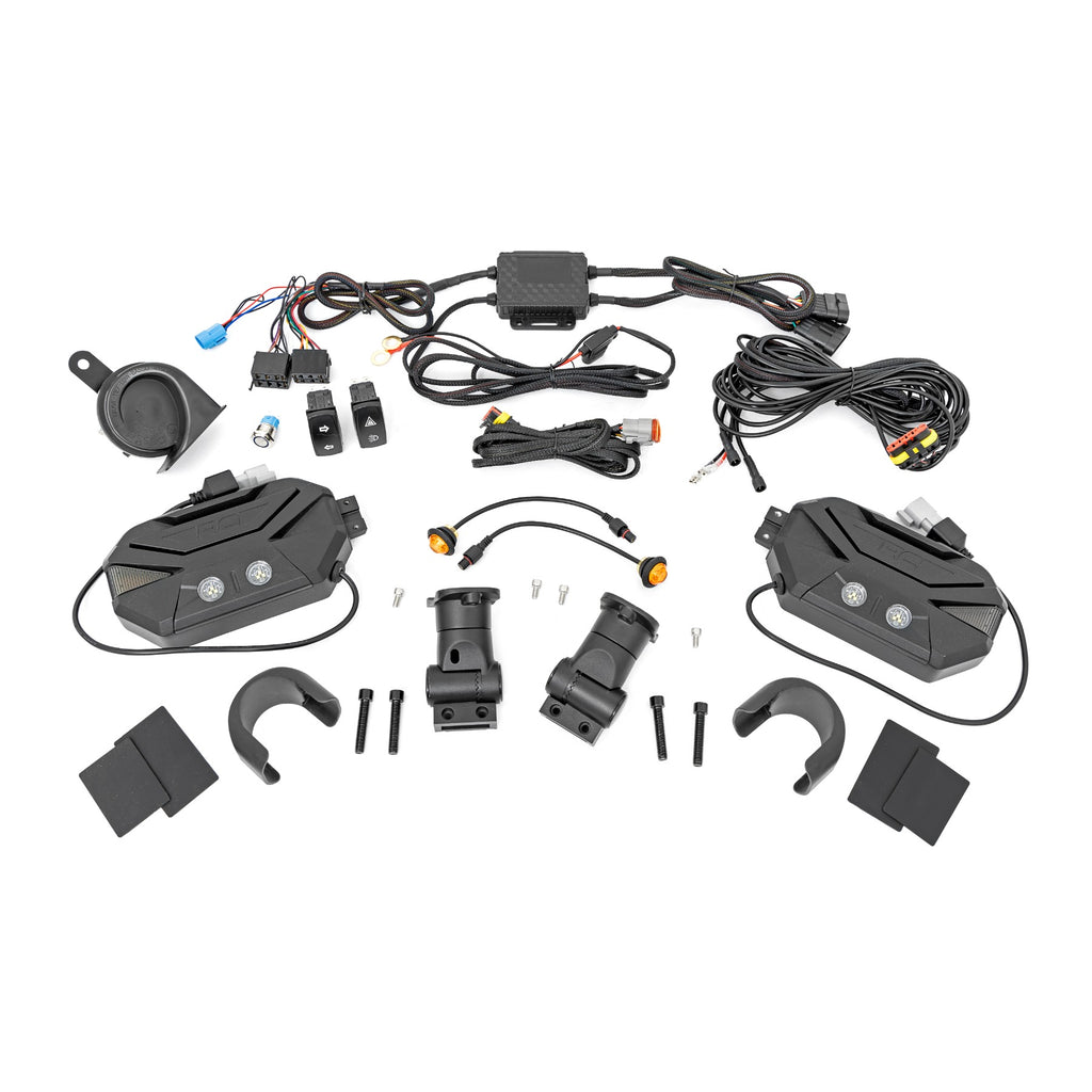Utv-Aluminum-Side-Mirrors-Blinker-Kit-1.5-2-Roll-Cage-Universal-Rough-Country