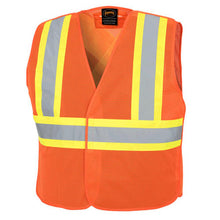 Load image into Gallery viewer, Pioneer V1030650-S/M Hi-Vis Poly Mesh Safety Vest - Adjustable - 5-pt Tear-Away - Hi-Vis Orange - S/M