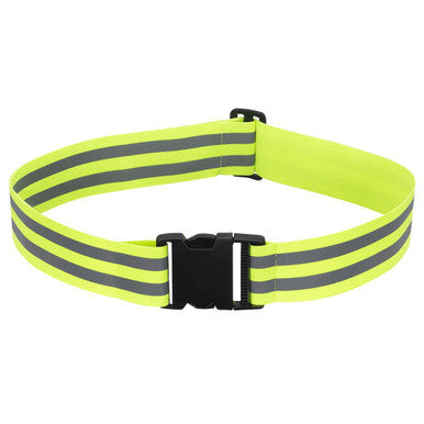 Pioneer V1041560-O/S Hi-Vis Elastic Safety Reflective Belt - Adjustable - Hi-Vis Yellow -O/S