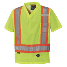 Load image into Gallery viewer, Pioneer _NOT_FOUND Hi-Vis Poly Mesh Safety T-Shirt - Chest Pocket - Hi-Vis Yellow