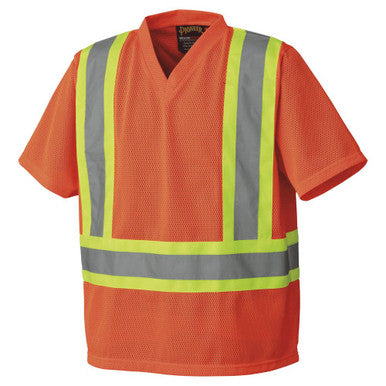Pioneer V1050450-L Hi-Vis Poly Mesh Safety T-Shirt - Hi-Vis Orange - L