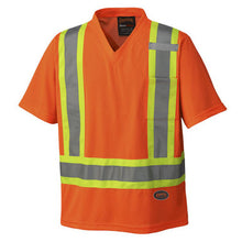 Load image into Gallery viewer, Pioneer V1050650-M Hi-Vis Micro Mesh Traffic T-Shirt - Hi-Vis Orange - M